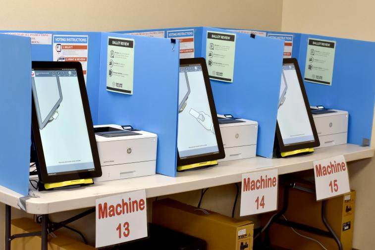 Application of LCD touch screen in voting machines