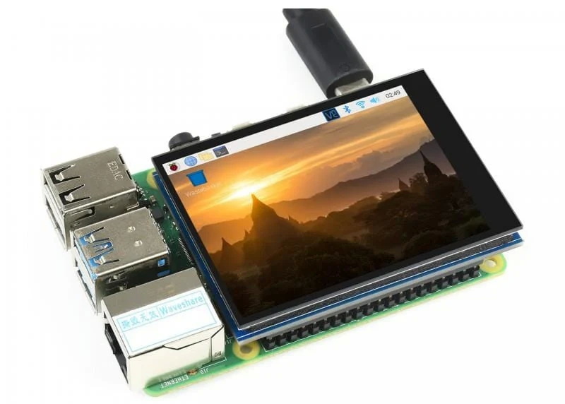 2.8 Touchscreen LCD IPS capacitivo per WaveShare Raspberry Pi