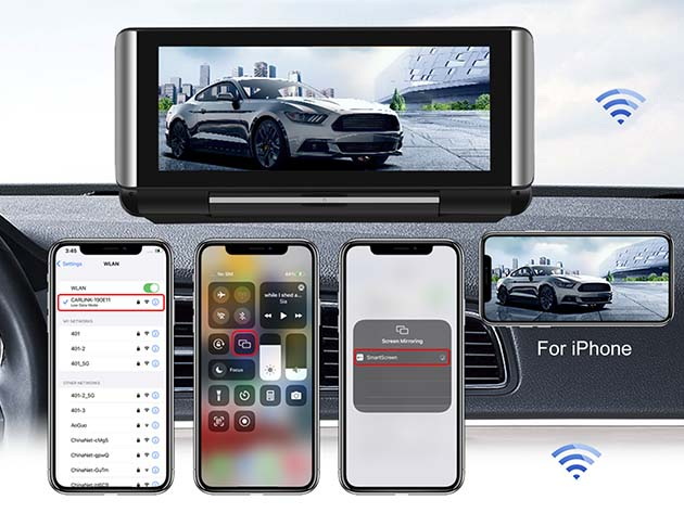 Foldable Touchscreen Car Display with Apple CarPlay & Android Auto Support StackSocial