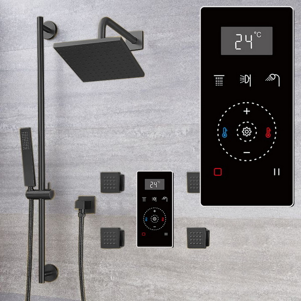 Fontana Dark Oil Rubbed Bronze Square Automatic Thermostatic Shower