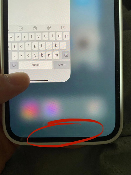 slight burn in of home indicator bar