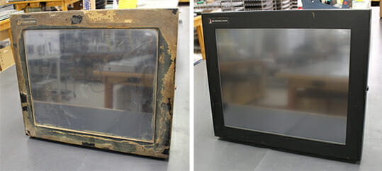 the industrial touch screen before and after