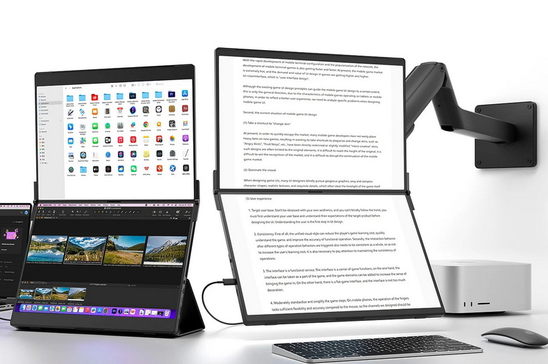 JSAUX FlipGo Portable Dual Screen