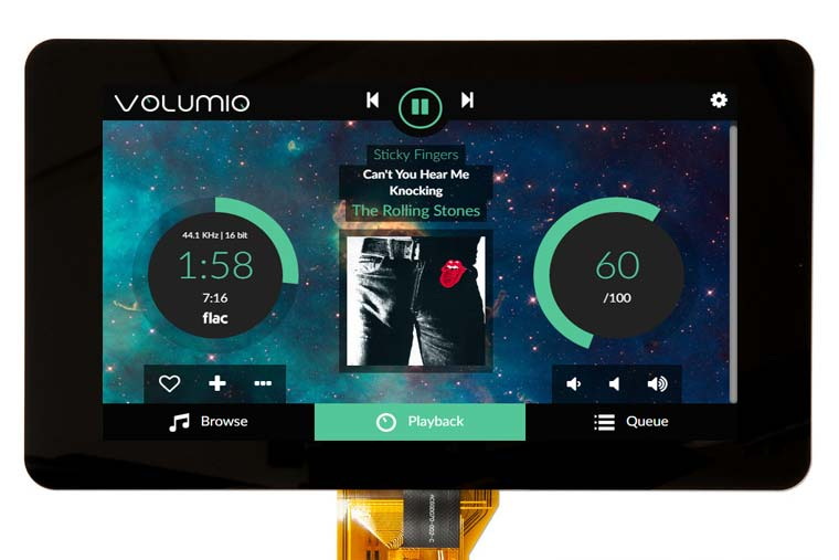volumio raspberry pi display touchscreen