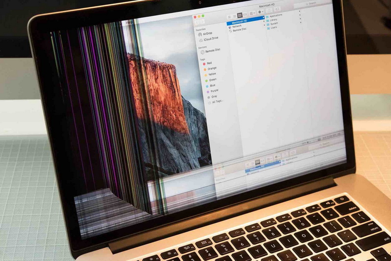 MacBook ЖК -экрана стоимость обслуживания экрана