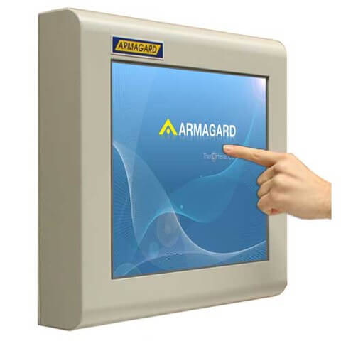 industrial touch screen monitor side view