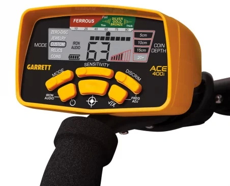 Garret Ace 400 Display Specifications