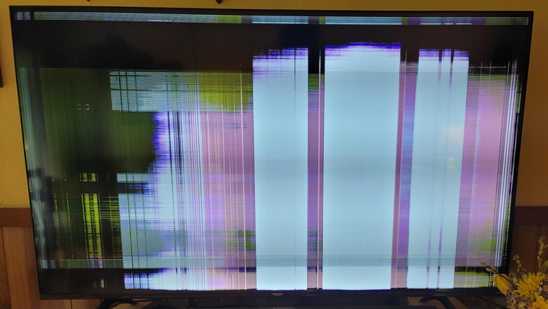 An Lcd Tv Screen is broken