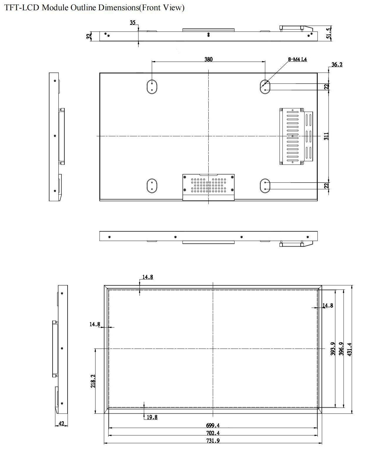 RXL320151-A datasheet( 32'' LCD module with Brightness 2000nits)_20