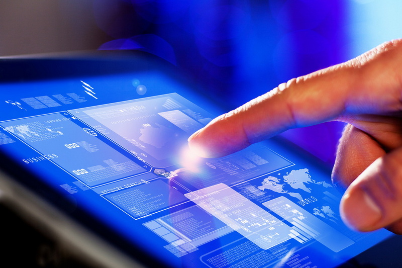 touch a screen