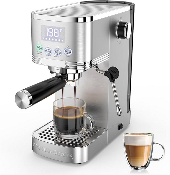 Espresso Machine 20 Bar Temperature Control LED Display