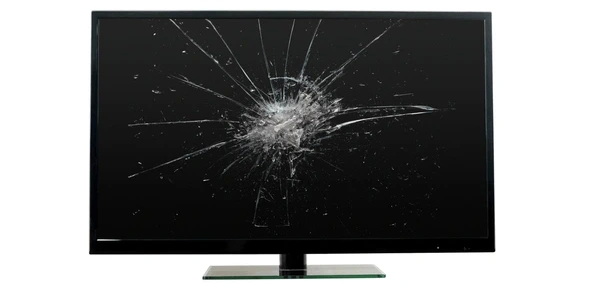 tv broken screen glass