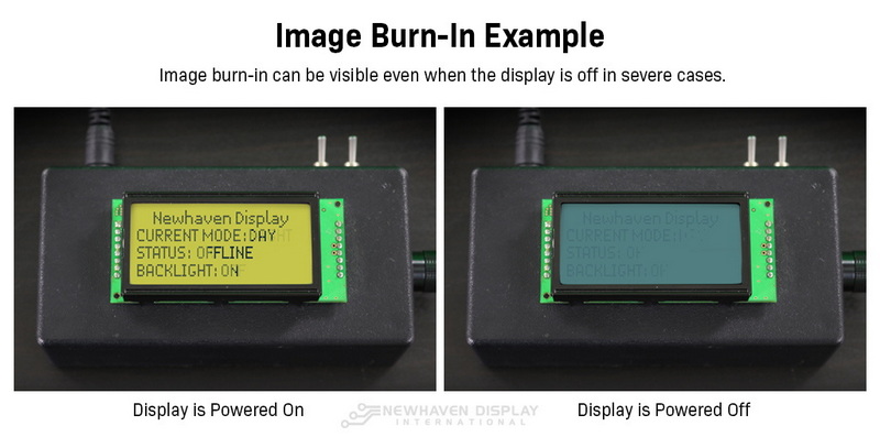 LCD screen burn in Example