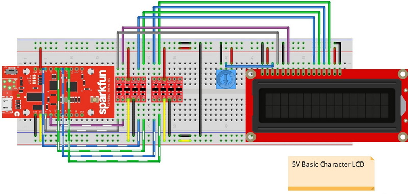 ESP8266の並列5V LCDフリッツ