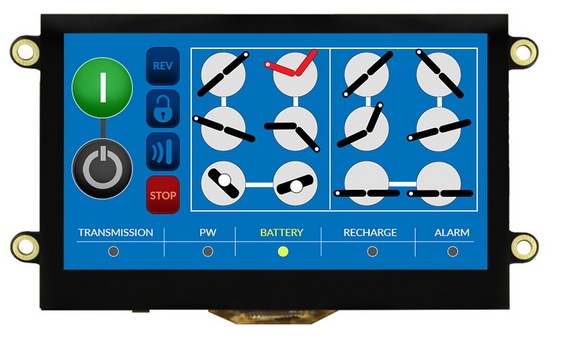 LCD TFT 43 Premium EVE2 Capacitive Touchscreen display front