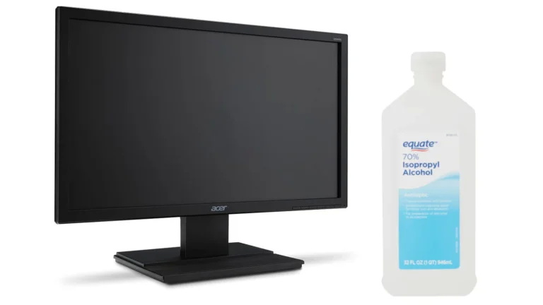 rubbing alcohol lcd screen