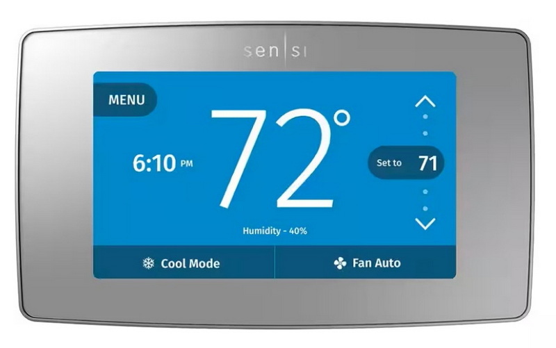 silver emerson programmable thermostats
