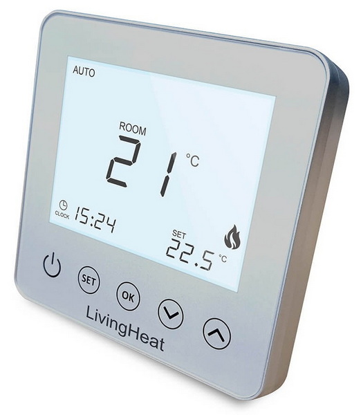 t5 touchscreen thermostat silver
