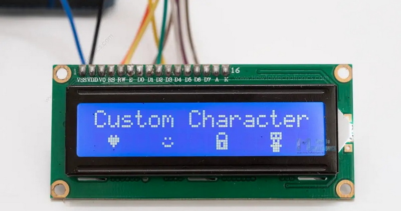 Custom Characters on 16x2 LCD with Arduino