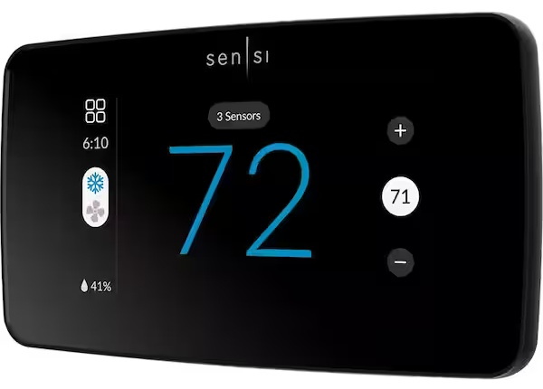 black beveled edge emerson programmable thermostats