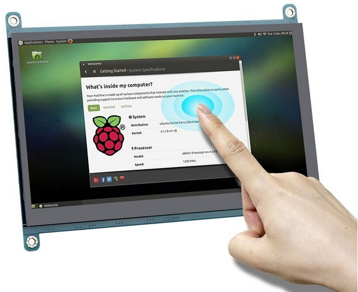 7 inch hdmi tn lcd display capacitive