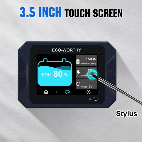 Touchable Display Battery Monitor with Hall Sensor