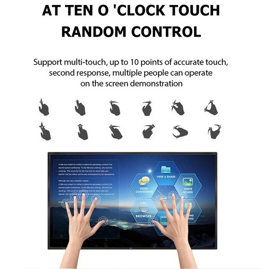 86 Inch 4K Resolution LCD Touch Screen Monitor LCD Display